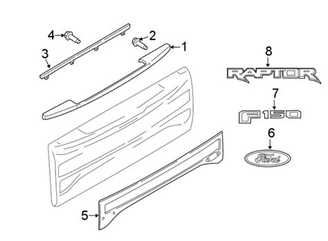 Ford F 150 Tailgate Parts Diagram