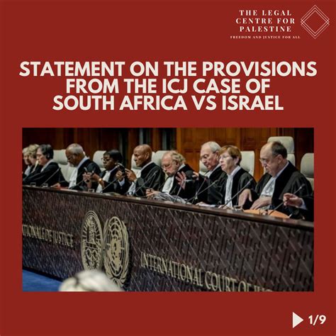 Statement On The Provisional Measures In The Icj Case Of South Africa