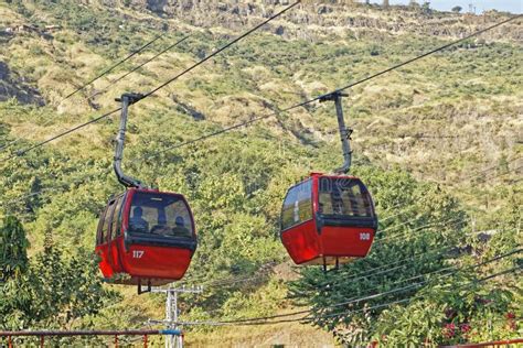 Champaner Pavagadh Ropeway Carts To Reach the Kali Mata Mandir on Top of Hill Champaner Pavagadh ...