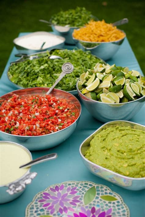 Taco Bar Set Up Good To Know Pinterest Reception Food Wedding