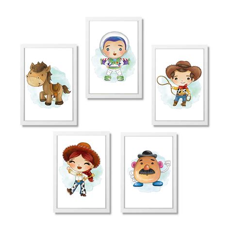 Quadros Decorativos Kit Toy Story Aquarela Elo