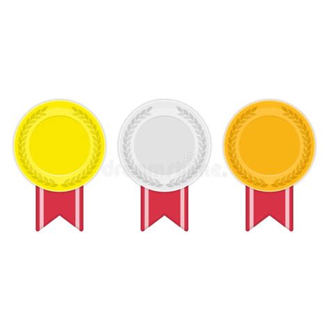 Gold Silver And Bronze Medal Icon Stock Vector Illustration Of Professional Prize 85517888