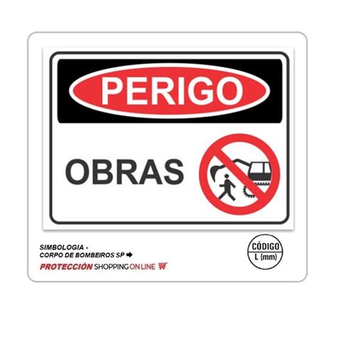 Placa Perigo Obras Cuidado Protecci N