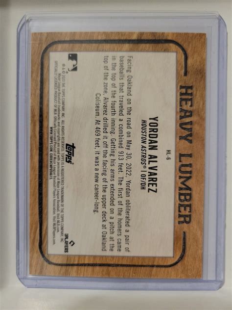 Mavin Topps Series Heavy Lumber Yordan Alvarez