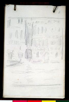 Sketch Of Palazzo Dario By Claude Monet Fine Art Print