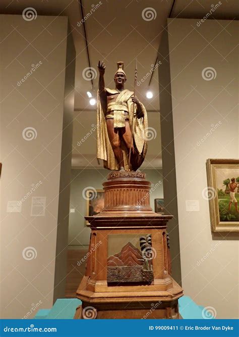 King Kamehameha Statue at Honolulu Art Museum Editorial Photo - Image of indigenous, commemorate ...