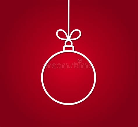 Christmas Red Ball Ornament Stock Vector Illustration Of Color