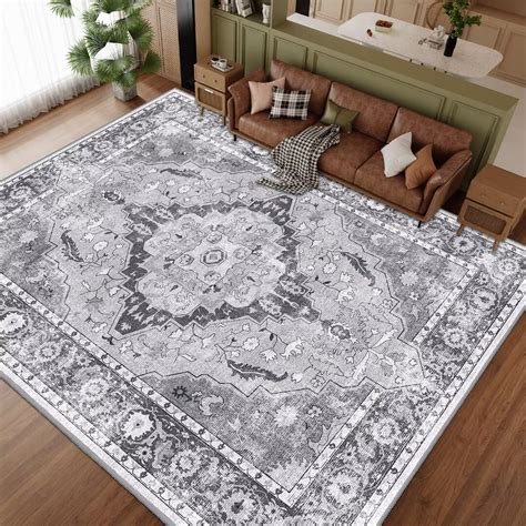 Amazon Homfine Washable Area Rug X Stain Resistant Vintage