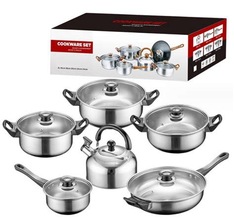 6 - Piece Stainless Steel Cookware Set-Non Stick | Shop Today. Get it ...