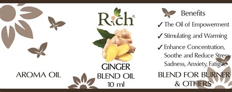 ginger blend oil  ml spa factory thailand