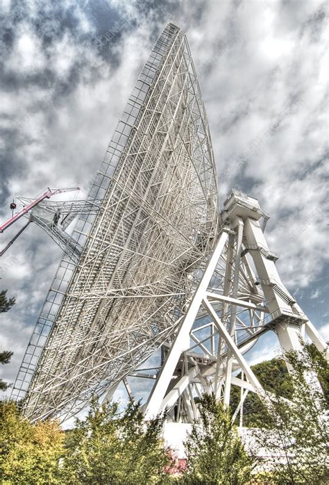 Installation Of New Subreflector Effelsberg Radio Telescope Stock