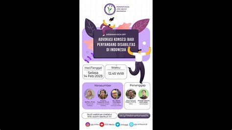 Webinar Kick Off Advokasi Konsesi Bagi Penyandang Disabilitas Di