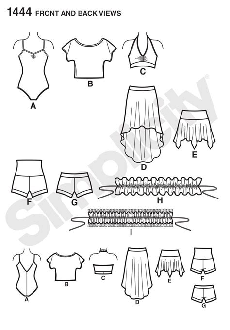 Simplicity Misses Knit Dancewear Dancewear Patterns Dance