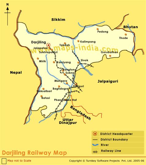 Darjeeling Railway Mapdarjeeling Railway Map Indiamap Of Darjeeling