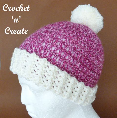 Pom-Pom Hat Free Crochet Pattern- Crochet 'n' Create