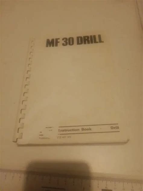 Massey Ferguson Mf Tractor Seed Drill Operator Instructions Book