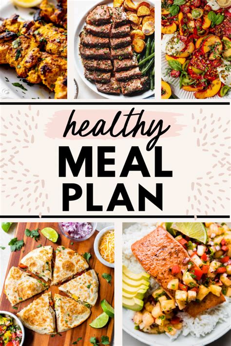 Healthy Weekly Meal Plan July Lowcalicious