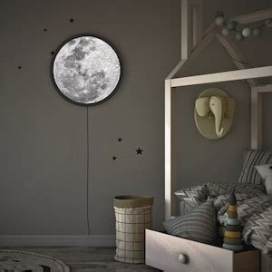 Moon Lamp, LED Night Light 3D Printing Moon Light With Remote Control ...