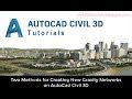 Designing Gravity Pipe Networks Autocad Civil D Tutorials