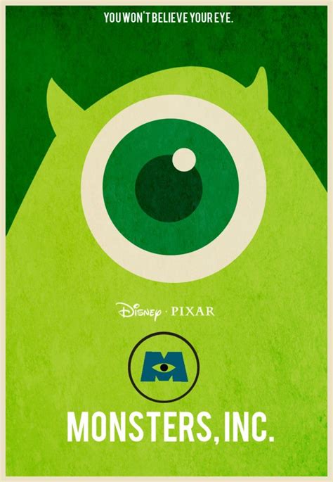 Monsters Inc Poster Mike Wazowski By Yeti Vision On Deviantart