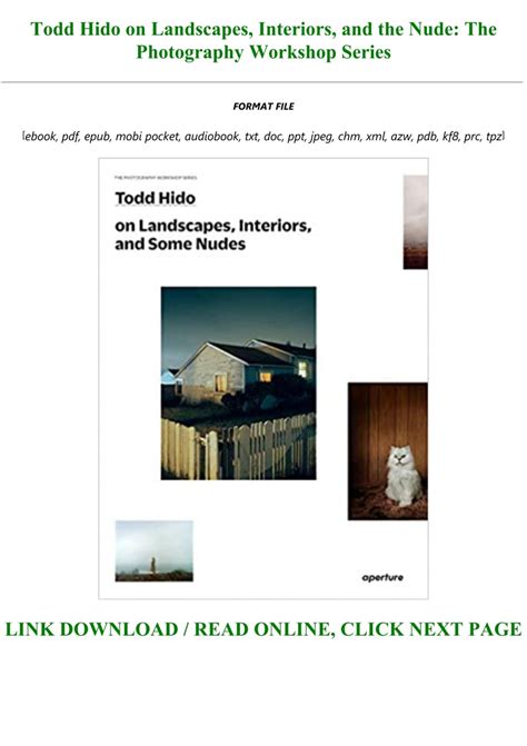 Download !PDF Todd Hido on Landscapes, Interiors, and the Nude: The