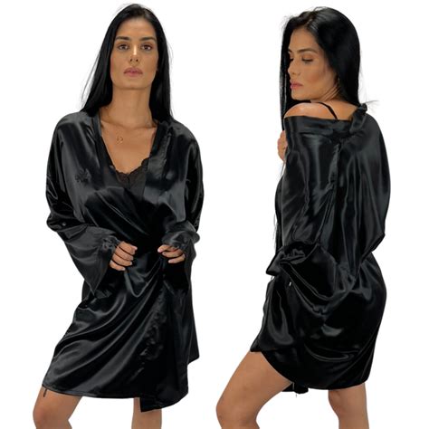 100 Pure Mulberry Silk Kimono Robe For Women 22 Momme Black