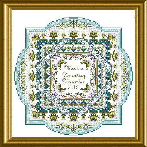 OCF ONL 154 Bluebell Lace Mandala Chatelaine Wedding Sampler