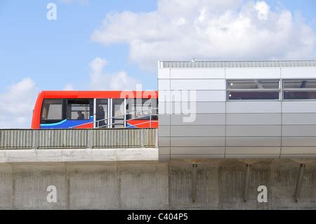 Pontoon Dock Station On The Docklands Light Railway Dlr Near The Thames