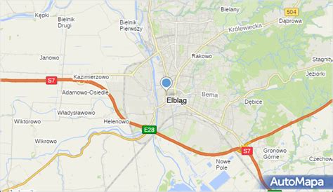 Mapa Elbląga Elbląg na mapie Targeo