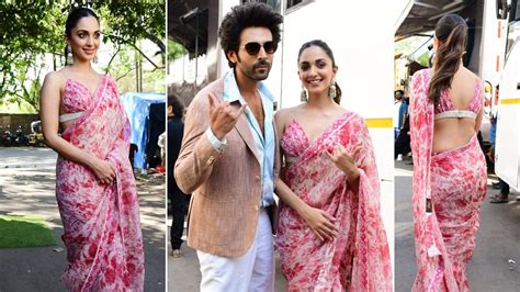 Kiara Advani Turns Desi Girl In Super Hot Pink Saree With Sexy Design
