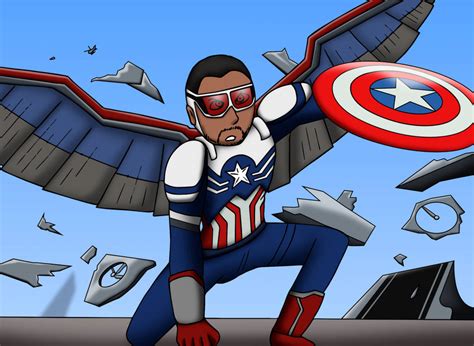 Falcon as Captain America by HottubUSA on DeviantArt