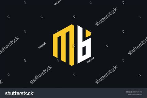 Mb M B Letter Logo Design Stock Vector Royalty Free