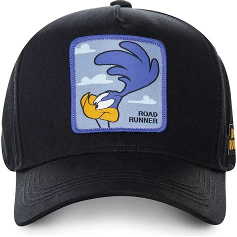 Capslab Curved Brim Road Runner Roa3 Looney Tunes Black Snapback Cap