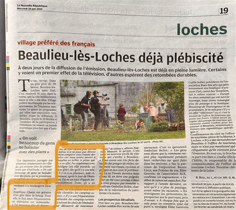 A Beaulieu lès Loches nous sommes tous mobilisés pour le village