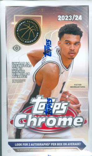 2 2023 24 Topps Chrome Basketball Hobby Boxes Wemby Ebay