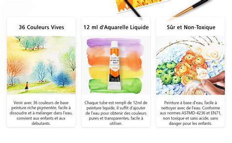 Shuttle Art Pi Ces Kit Aquarelle Peinture Tubes Peinture