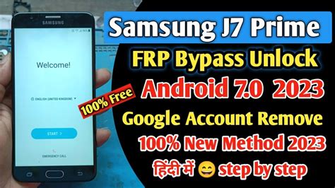 Samsung J7 Prime Frp Bypass 2023 Samsung J7 Prime Google Account