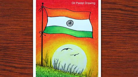 Independence Day Drawing For Beginners With Oil Pastels Republic Day