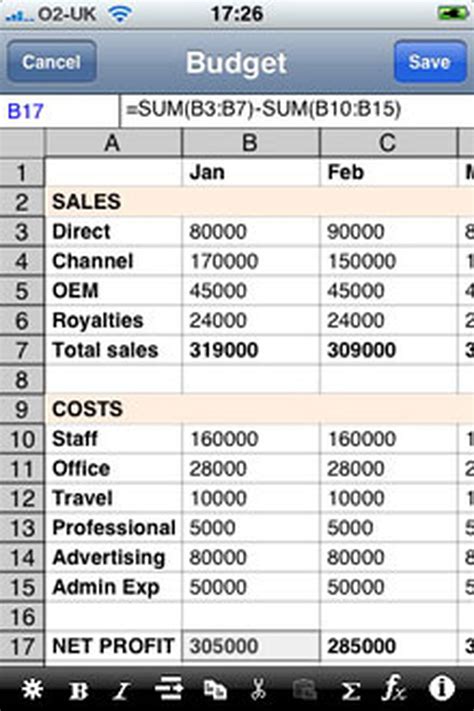 spreadsheet application  iphone macrumors