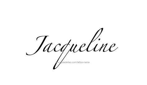 Jacqueline Name Tattoo Designs