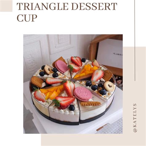 Jual Cup Puding Model Segitiga Box Penyimpanan Kue Triangle Dessert