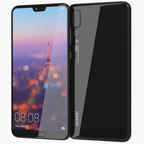 Huawei P20 Midnight Black Modelo 3d 39 3ds Fbx Max Obj Free3d