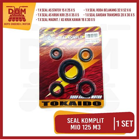 Jual Seal Komplit Mio M Tokaido Pcs Oil Oli Sil Lengkap