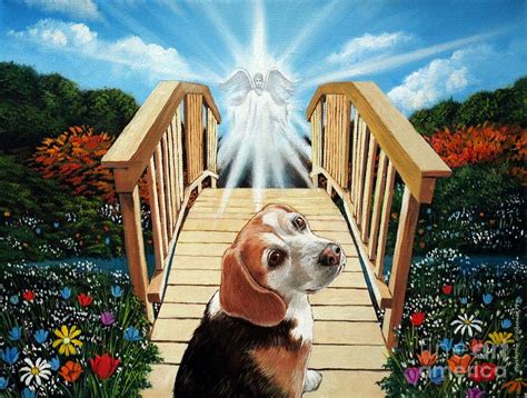 Come Walk With Me Over The Rainbow Bridge Painting by Christopher ...