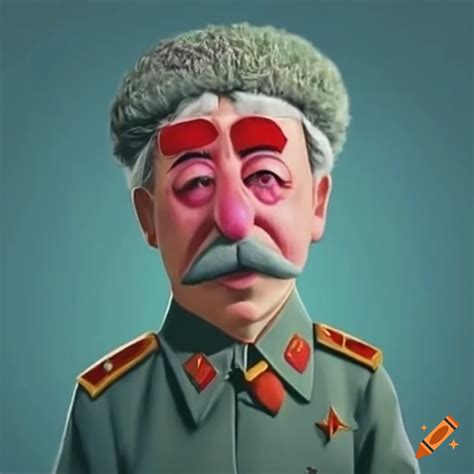 Satirical Depiction Of Joseph Stalin As A Muppet On Craiyon