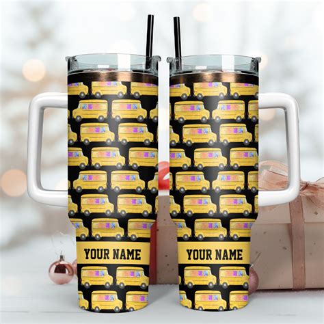 Yellow Bus Custom Stanley Cup 40 oz 30 oz Tumbler With Handle | StormMerch