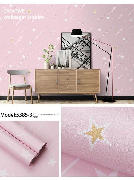 Jual Grosir Wallpaper Sticker Dinding Murah Wallpaper Pink Bintang