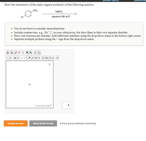 Solved Draw The Structure S Of The Major Organic Product S Chegg