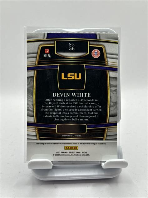 Panini Select Draft Picks Blue Concourse Devin White Ebay