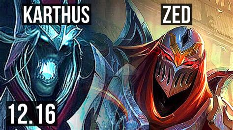 KARTHUS Vs ZED JNG 9 1 6 1 2M Mastery 500 Games Legendary KR